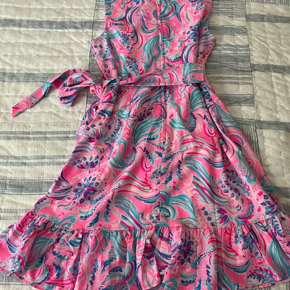 Lilly Pulitzer JOSELYN STRETCH WRAP DRESS, PROSECCO PINK DONT BE JELLY NWT Sz 4 - Picture 6 of 8